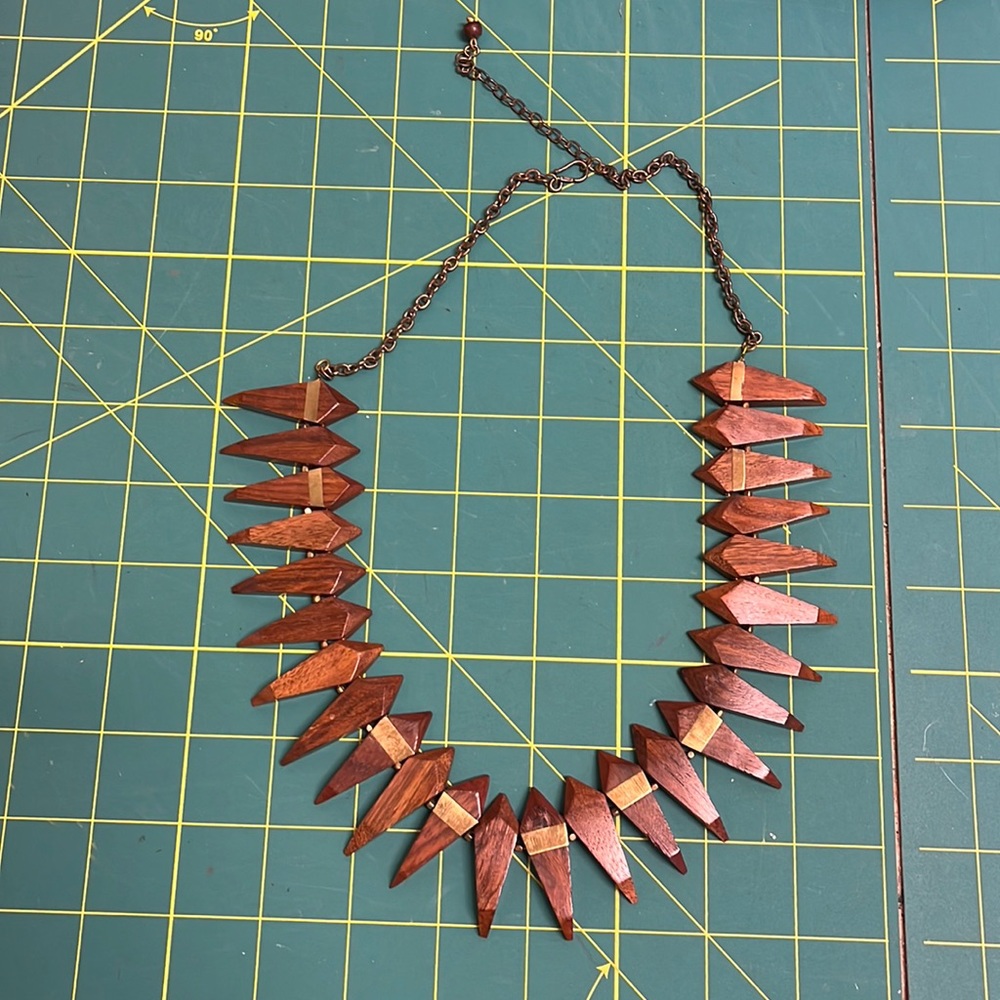 Noonday collection wood necklace